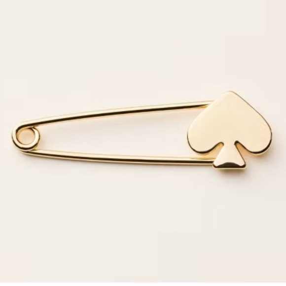 kate spade Accessories - Kate Spade x Target Gold Spade Safety Pin Brooch